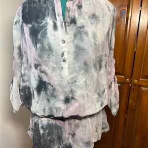 Vintage - Michael Kors tie-dye blouson tunic - Size 1x